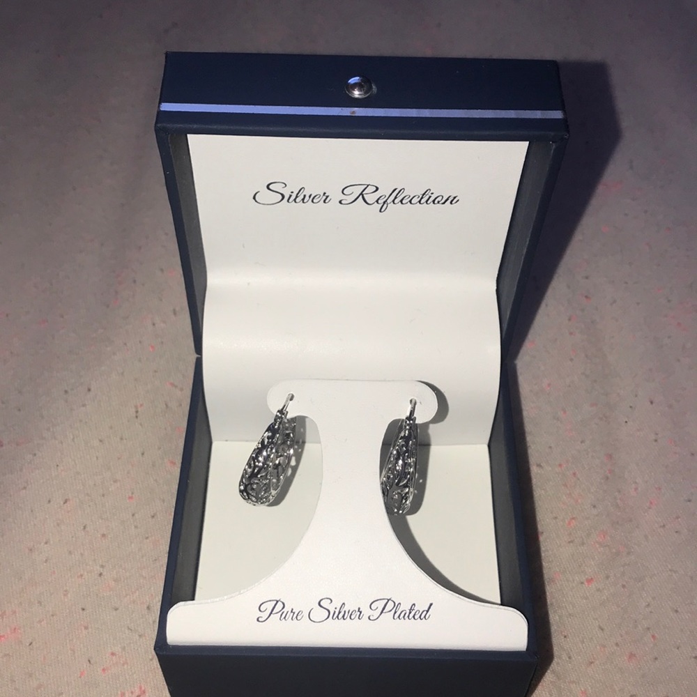 pure silver plated earrings